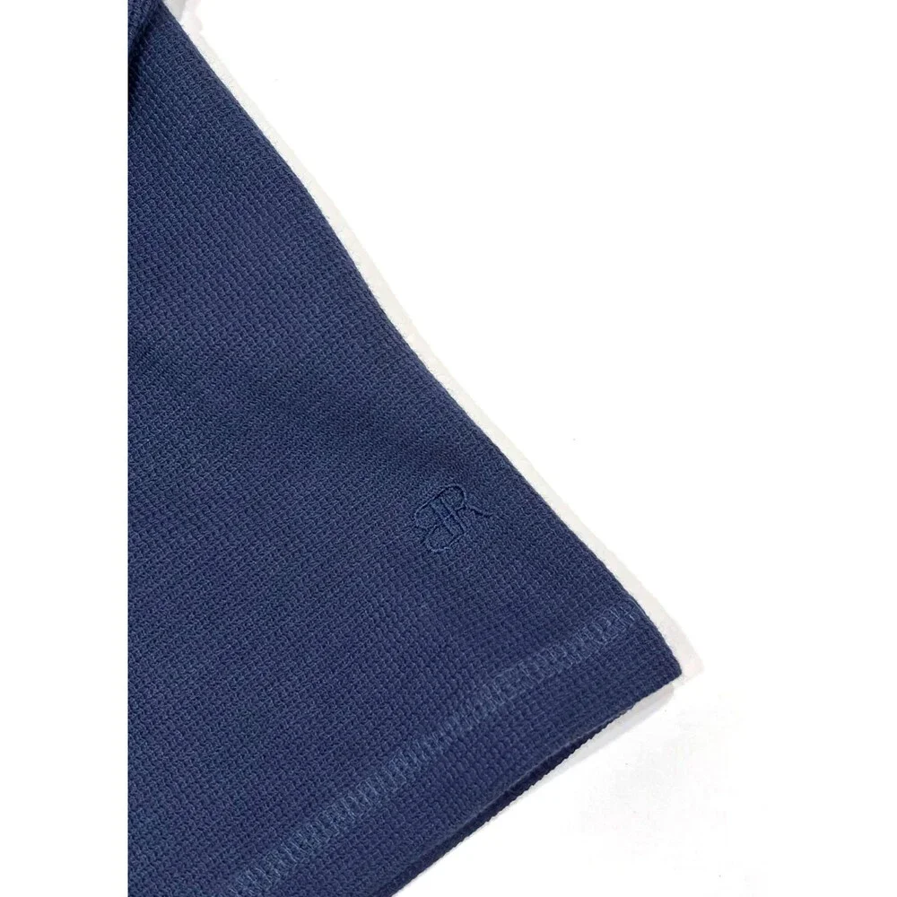 Banana Republic Waffle Knit Navy Long Sleeve Shirt - Mens Large